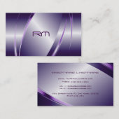 Paarse Tint metallisch blikloos stalen patroon Visitekaartje (Voorkant / Achterkant)