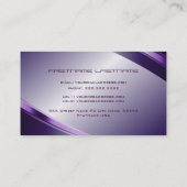 Paarse Tint metallisch blikloos stalen patroon Visitekaartje (Achterkant)