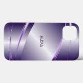 Paarse tint Roestvrij staal Metalli Kijk - Monogra Case-Mate iPhone Case (Achterkant (horizontaal))