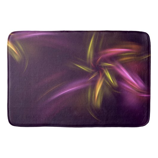 Paarse tinten Abstract Flower Fantasy Badmat (Voorkant)