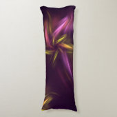 Paarse tinten Abstract Flower Fantasy Lichaamskussen (Voorkant Verticaal)