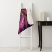 Paarse tinten Abstract Flower Fantasy Sherpa Deken (In situ)