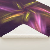 Paarse tinten Abstract Flower Fantasy Sherpa Deken (3/4)