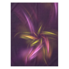 Paarse tinten Abstract Flower Fantasy Tafelkleed