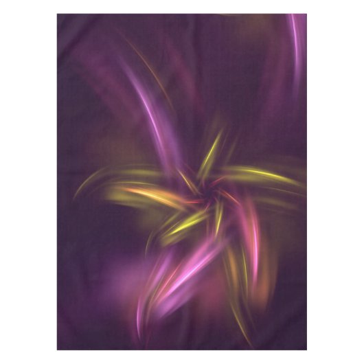 Paarse tinten Abstract Flower Fantasy Tafelkleed (Voorkant)
