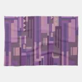Paarse tinten abstract patroon theedoek (Horizontaal)