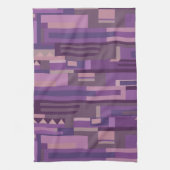 Paarse tinten abstract patroon theedoek (Verticaal)