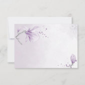 paarse tinten bloemen dank u kaart (Achterkant)