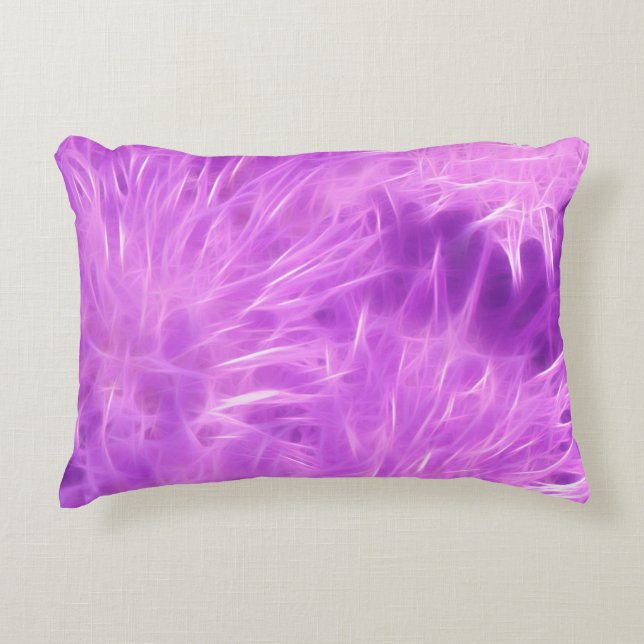 Paarse tinten bloemen getransformeerd accent kussen (Voorkant)