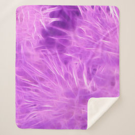 Paarse tinten bloemen getransformeerd sherpa deken