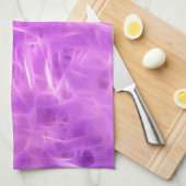 Paarse tinten bloemen getransformeerd theedoek (Quarter Fold)