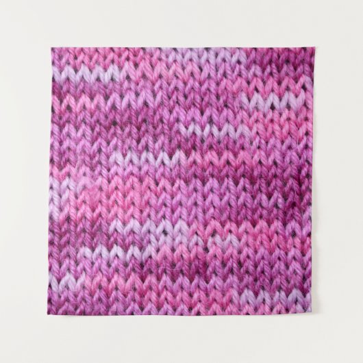Paarse tinten gebreide stof textuur wandkleed (Voorkant)
