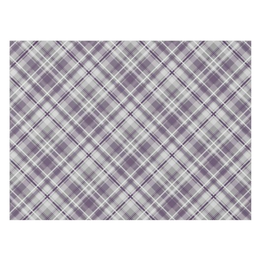 paarse tinten op grijs diagonaal plaid tafelkleed (Voorkant (Horizontaal))
