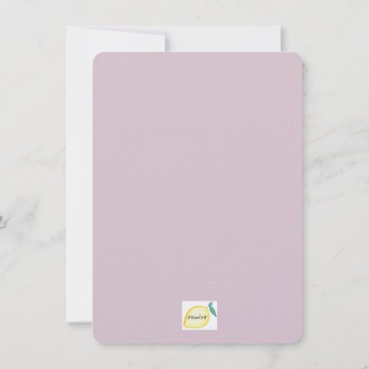 Paarse tinten Waterverf uitnodiging (Achterkant)