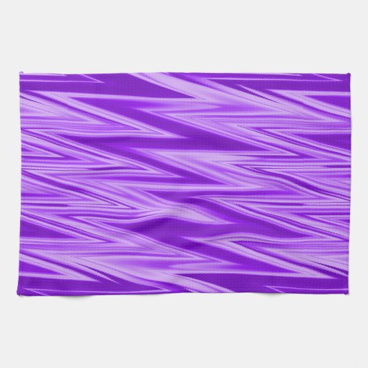 Paarse Tinten Zigzag Patroon Theedoek (Horizontaal)