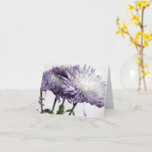 Paarse Tipped Spider Mum Panorama Note Kaart (Gele Bloem)