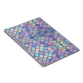 Paarse Titanium Spiegel Crosshatch Modern Notitieboek (Rechterzijde)