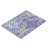 Paarse Titanium Spiegel Crosshatch Modern Notitieboek (Linkerzijde)