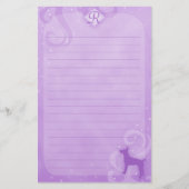 Paarse toeristentationery briefpapier (Voorkant)