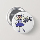 Paarse toets Figuur Angel Button (Voorkant /achterkant)