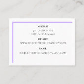 Paarse toetsenbord informatietechnologie visitekaartje (Achterkant)