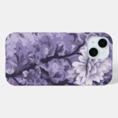 Paarse Toile de Fleur Case-Mate iPhone Case (Achterkant (horizontaal))