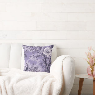 Paarse Toile de Fleur Kussen