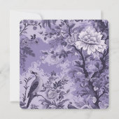 Paarse Toile de Fleur Notitiekaartje (Voorkant)