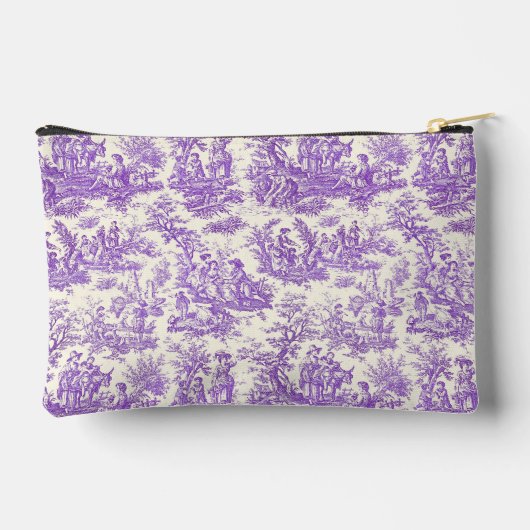  paarse Toile de Jouy afgedrukt Etui (Achterkant)