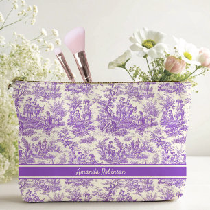  paarse Toile de Jouy afgedrukt Etui