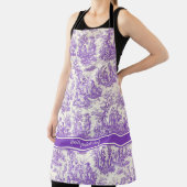  paarse Toile de Jouy afgedrukt Schort (Insitu)