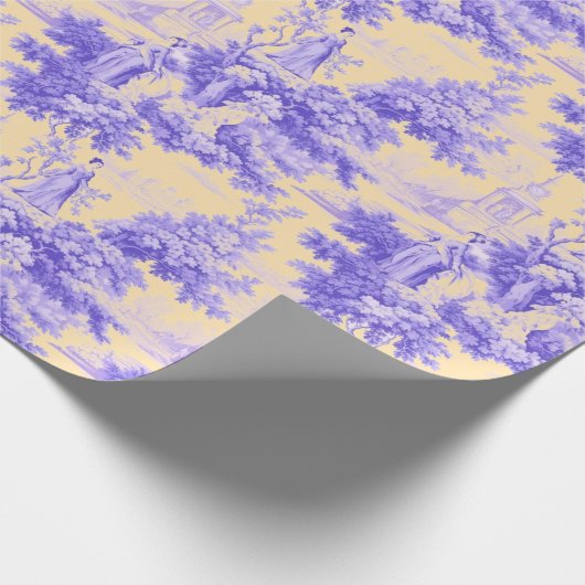  paarse toile de joy cadeaupapier (Hoek)