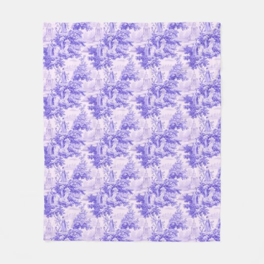 paarse toile de joy fleece deken (Voorkant)