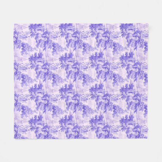 paarse toile de joy fleece deken (Voorkant (Horizontaal))