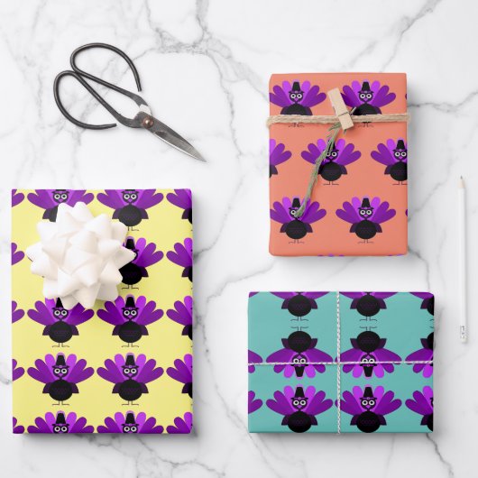 Paarse Tom Turkije Inpakpapier Vel (Voorkant)