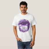 Paarse Tone Afstudeerder Pet op maat T-shirt (Voorkant volledig)