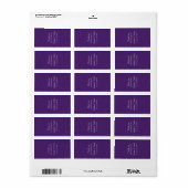 Paarse Tone op Hart Lip Balm Label (Full Sheet)