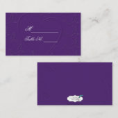 Paarse Tone op Tone Linked Hearts Place Card Plaatskaartje (Voorkant / Achterkant)