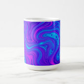 Paarse Tone Wavy Psychedelic Design Koffiemok (Center)
