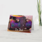 Paarse Tonen  klassieke autovaders Dag Kaart (Voorkant)