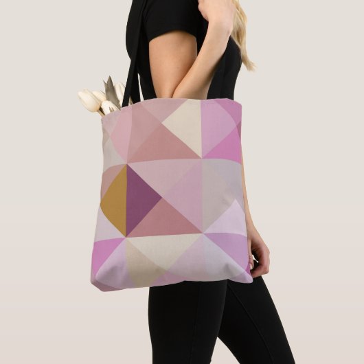 Paarse Tones Modern Quilt Tas (Dichtbij)