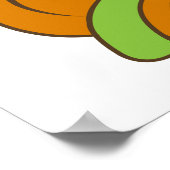 Paarse Tong Tiki Standbeeld in Psychedelic Mood Poster (Hoek)