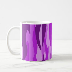 Paarse toon Abstract Camouflage Koffiemok