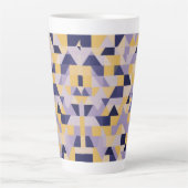 Paarse toon hedendaags design latte mok (Voorkant)