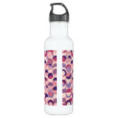 Paarse toon hedendaags design waterfles  (Achterkant)