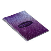 Paarse-toonslang leder notitieboek (Rechterzijde)