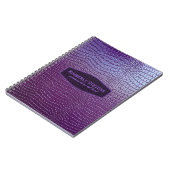 Paarse-toonslang leder notitieboek (Linkerzijde)