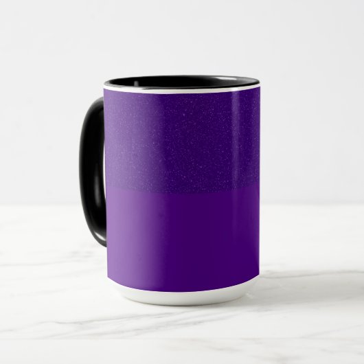Paarse Top-Band Noise Effect Coffee Mok (Custom) (Voorkant links)