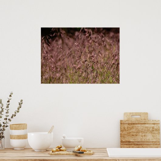 Paarse topgras poster (Keuken)