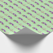 Paarse Tortelduifjes Cadeaupapier (Hoek)